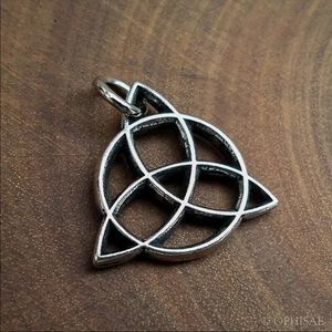 The Faery Shield Pewter Triquetra Fairy Pendant